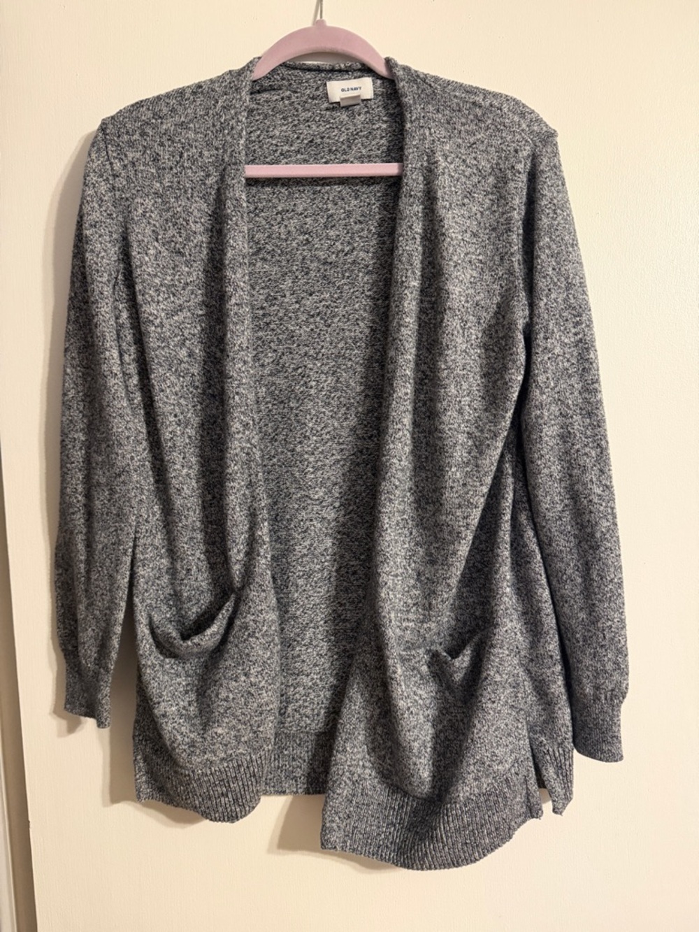 Old Navy Heather Gray Open Front Pocket Cardigan